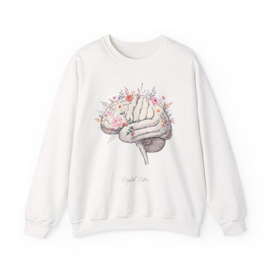Digital Detox - Brain Floral Sweatshirt