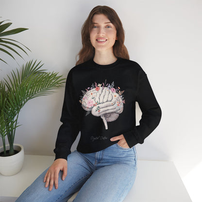 Digital Detox - Brain Floral Sweatshirt