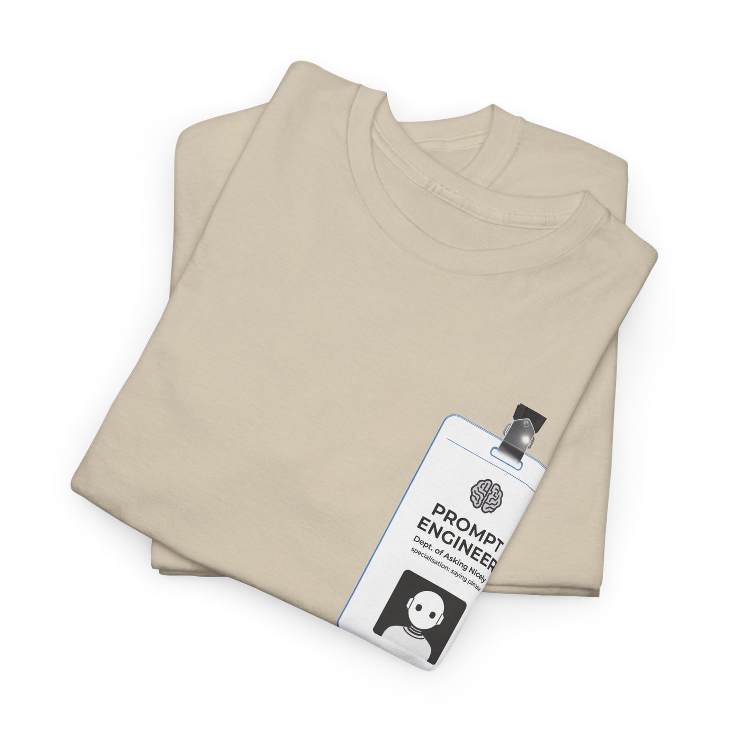 Pocket ID Badge Design "Prompt Engineer" Tee