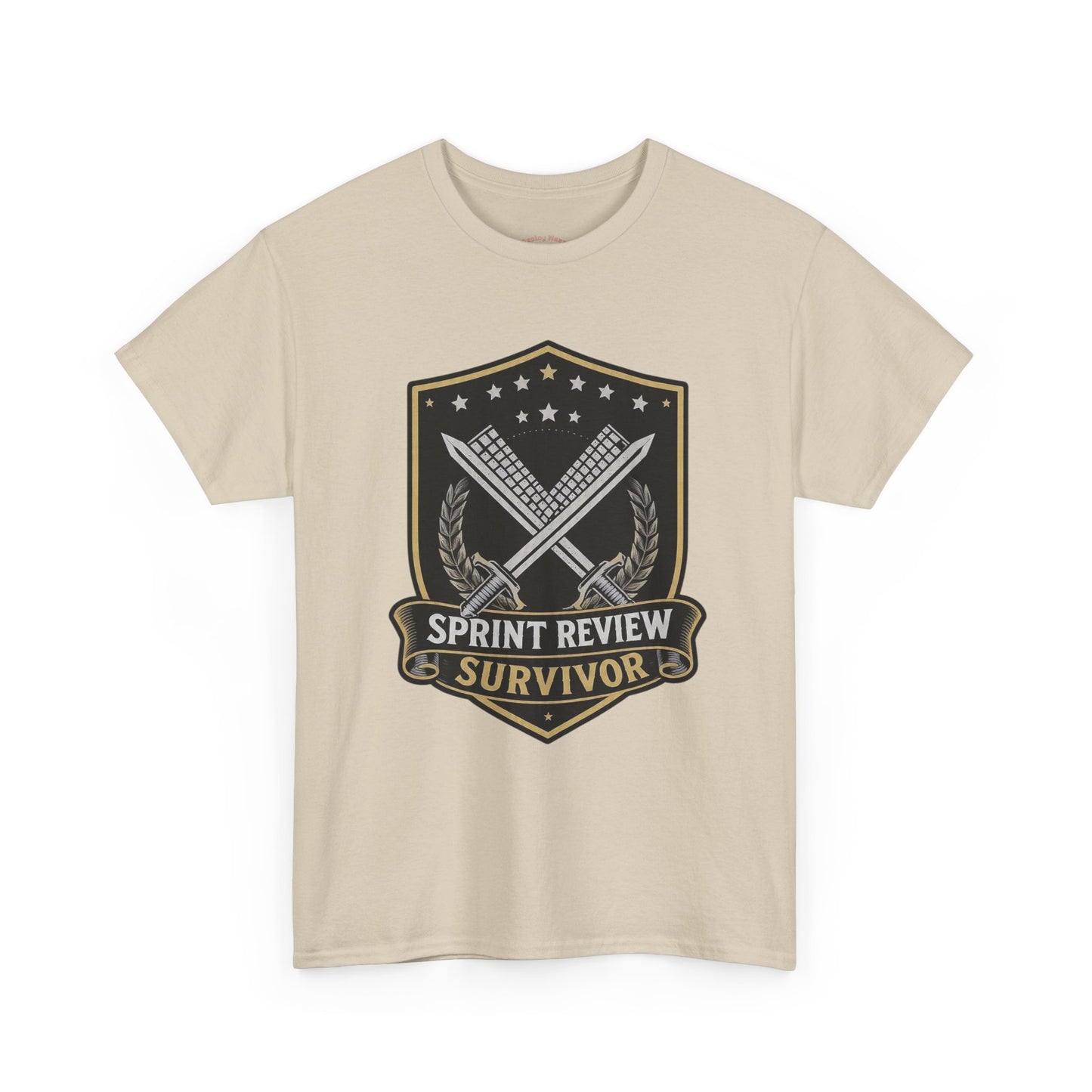 Sprint Review Survivor Scrum Badge Tee