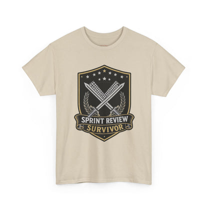 Sprint Review Survivor Scrum Badge Tee
