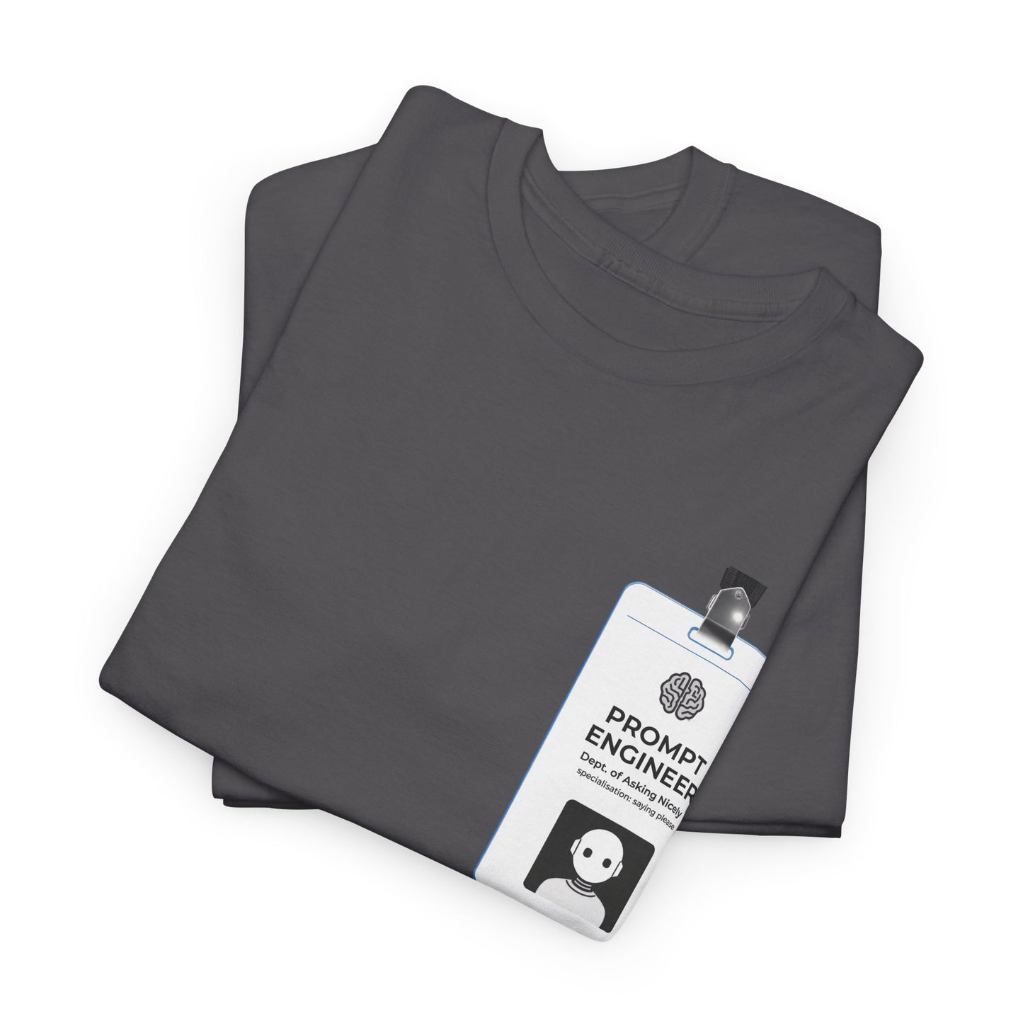 Pocket ID Badge Design "Prompt Engineer" Tee