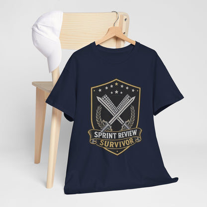 Sprint Review Survivor Scrum Badge Tee