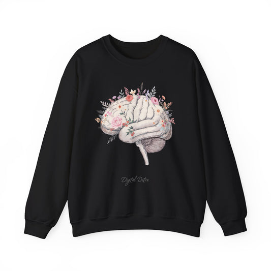 Digital Detox - Brain Floral Sweatshirt