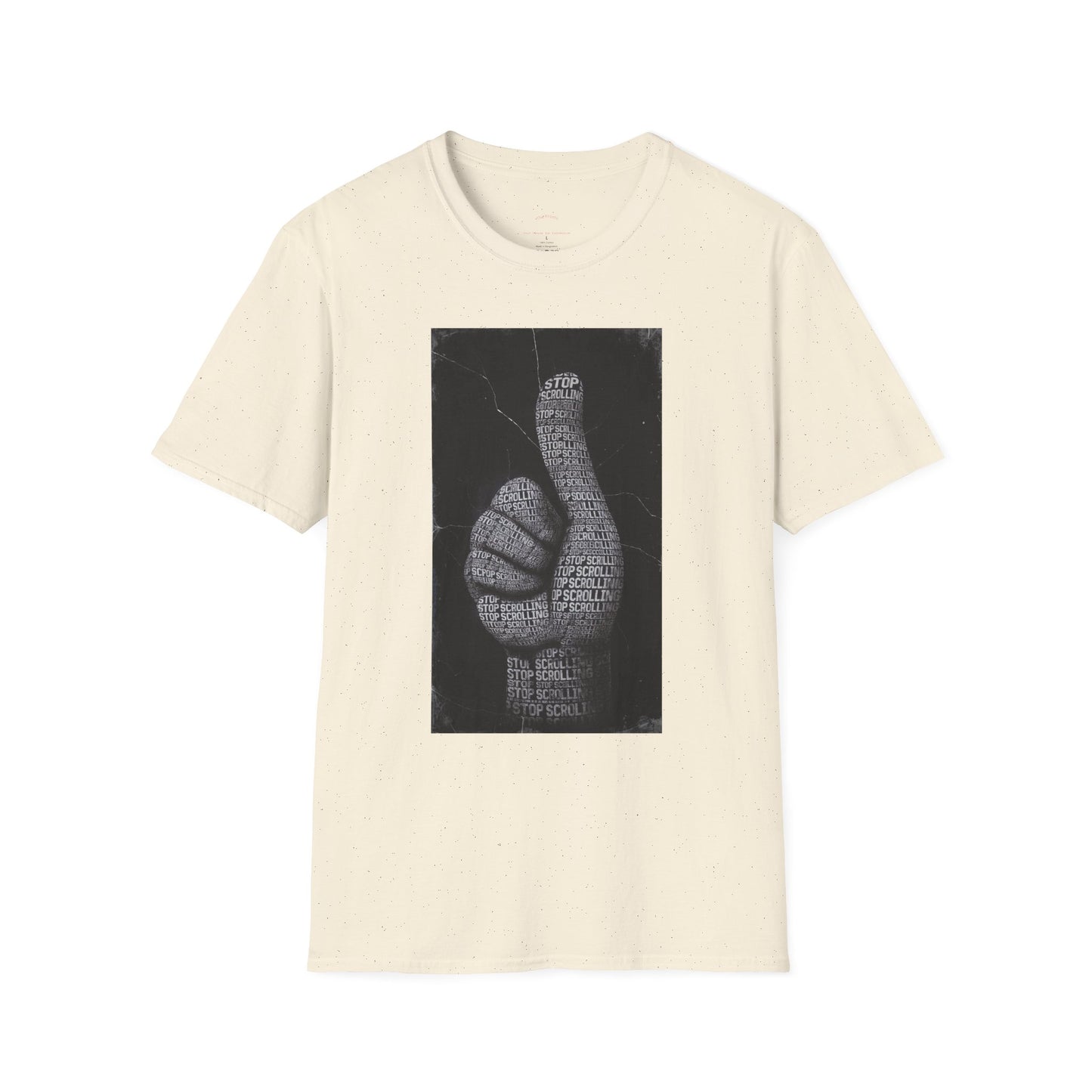 Stop Scrolling -Typography T-Shirt