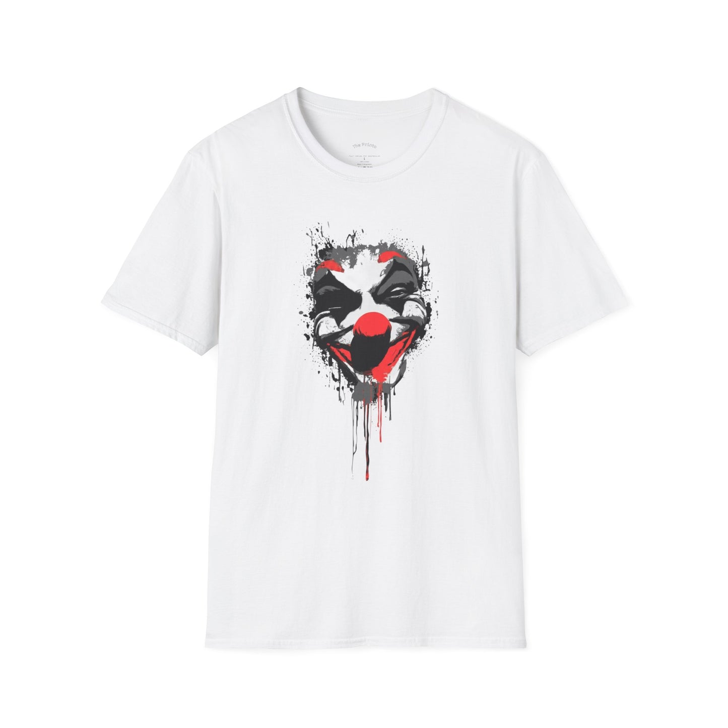 Creepy Dripping Clown Face T‑Shirt – Horror Joker Graphic Tee