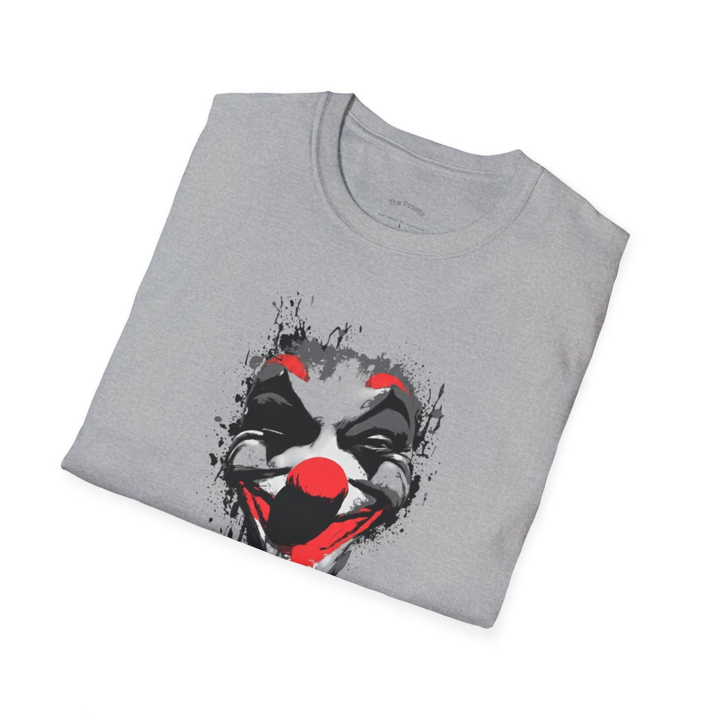 Creepy Dripping Clown Face T‑Shirt – Horror Joker Graphic Tee