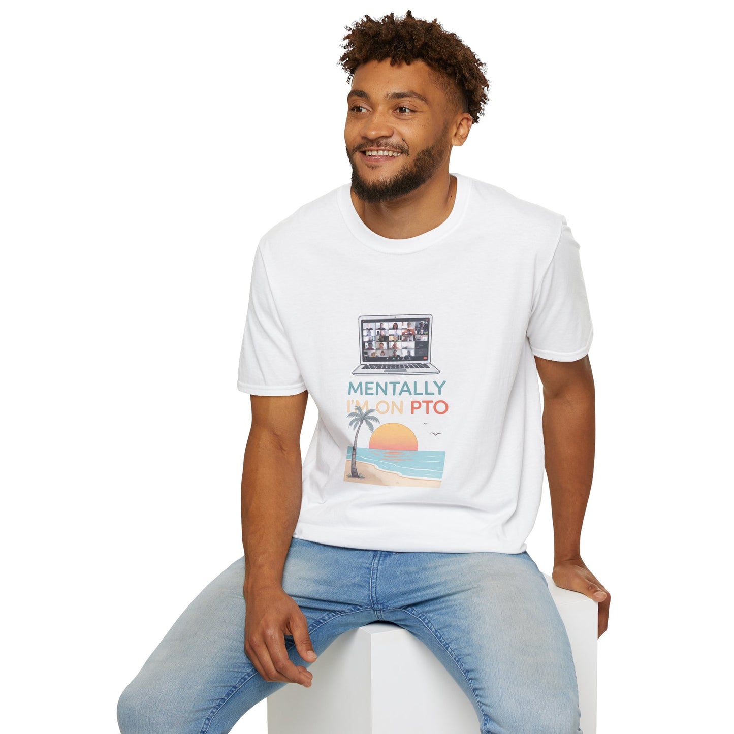 Mentally I’m On PTO Virtual Meeting Vacation Tee