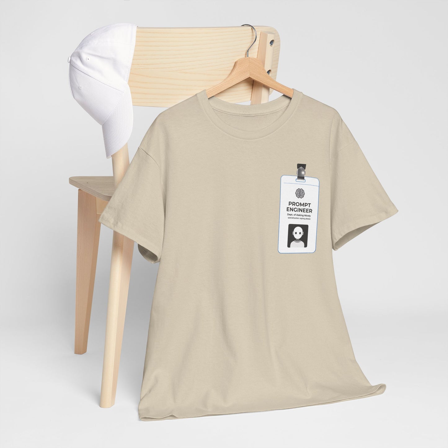 Pocket ID Badge Design "Prompt Engineer" Tee