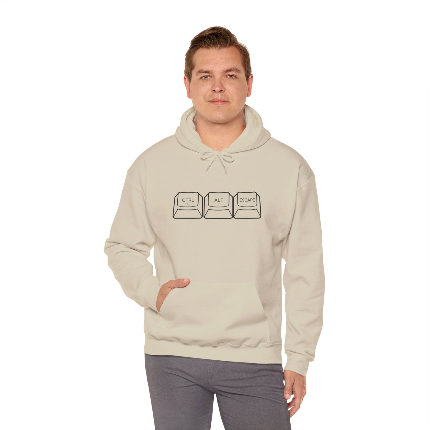 Three Keyboard Keys Design Hoodie