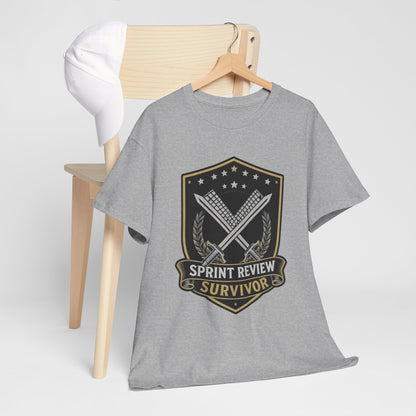Sprint Review Survivor Scrum Badge Tee