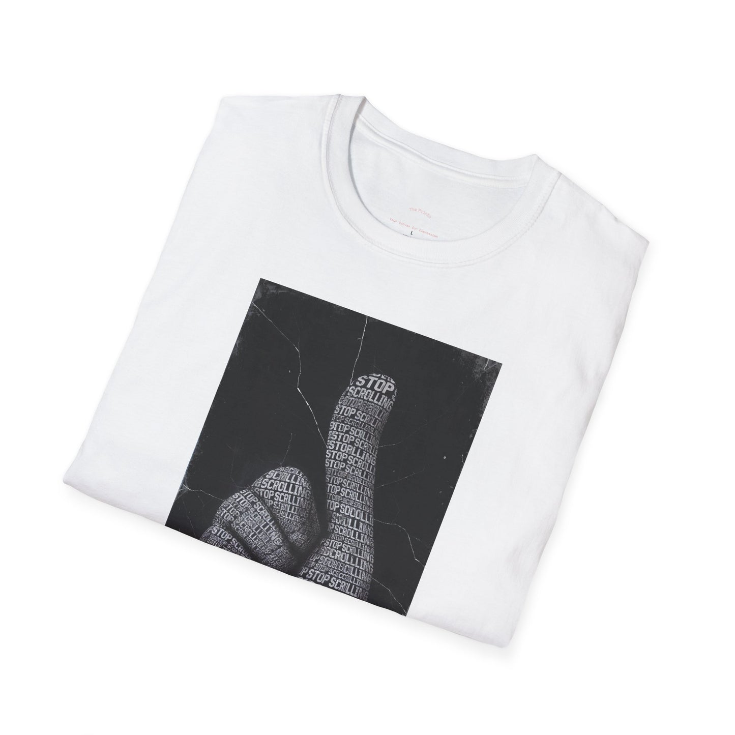 Stop Scrolling -Typography T-Shirt