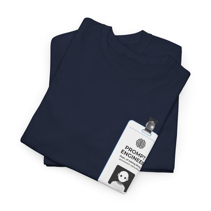 Pocket ID Badge Design "Prompt Engineer" Tee