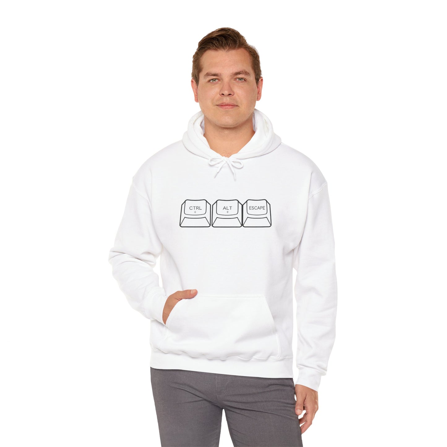 Three Keyboard Keys Design Hoodie