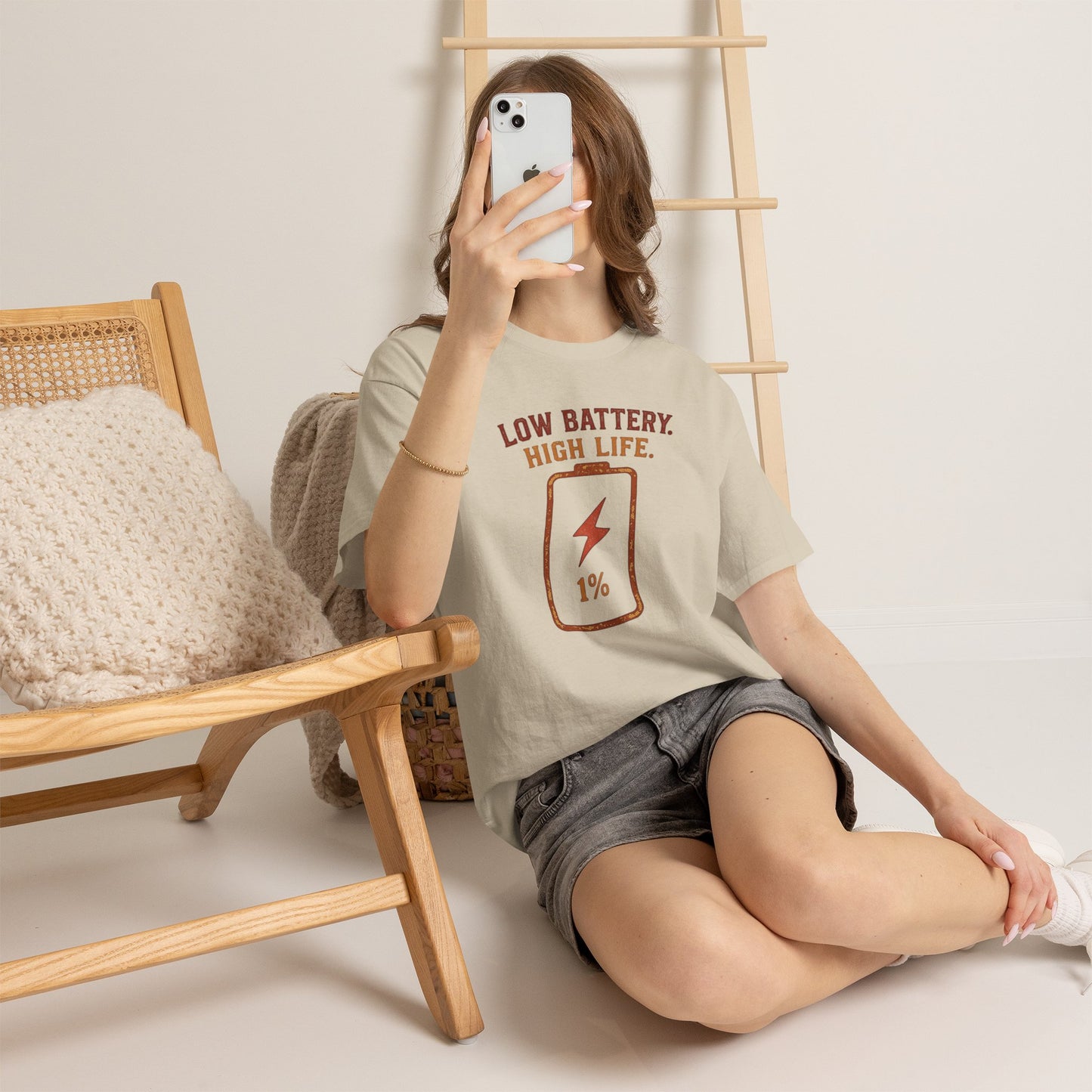 Low Battery, High Life Tee