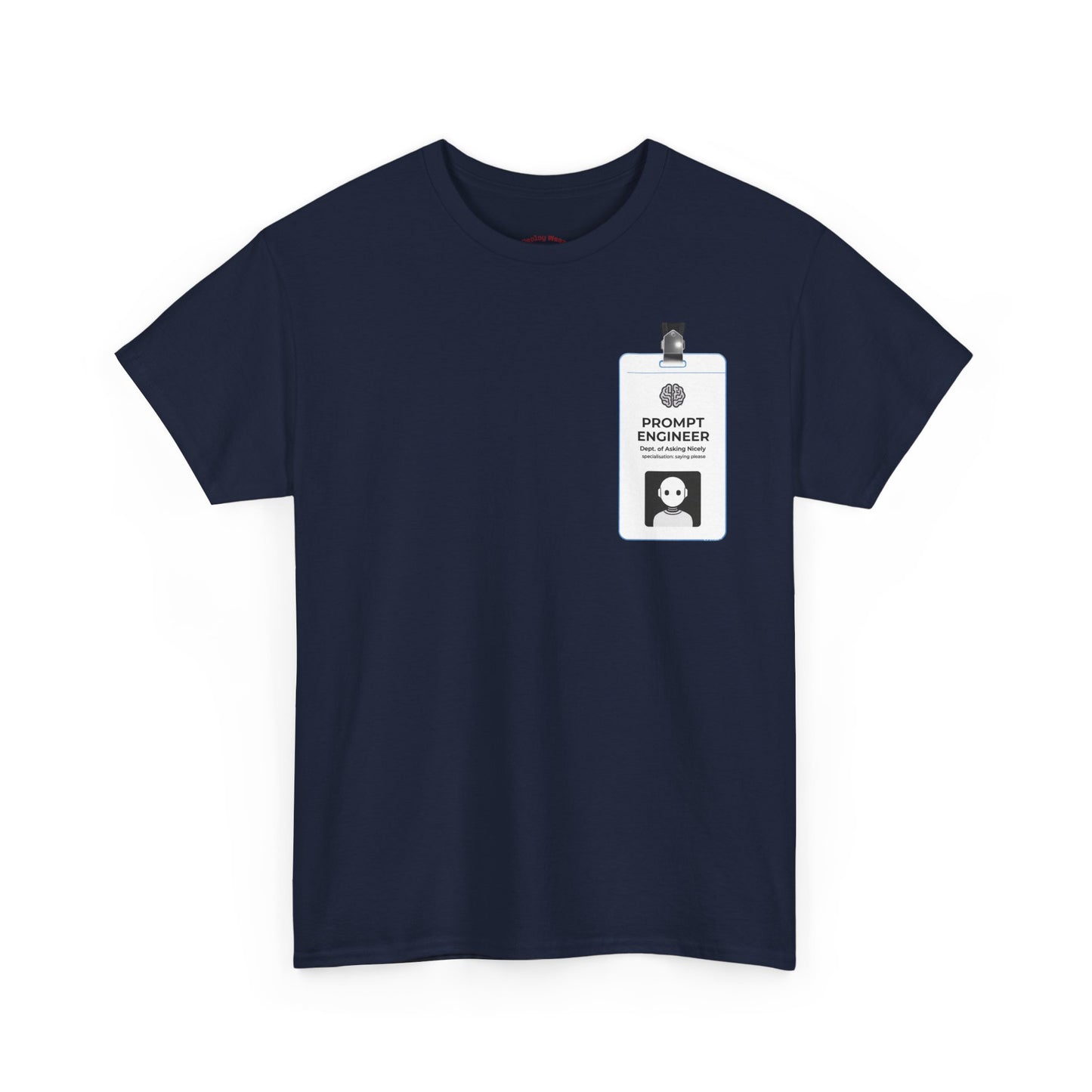 Pocket ID Badge Design "Prompt Engineer" Tee