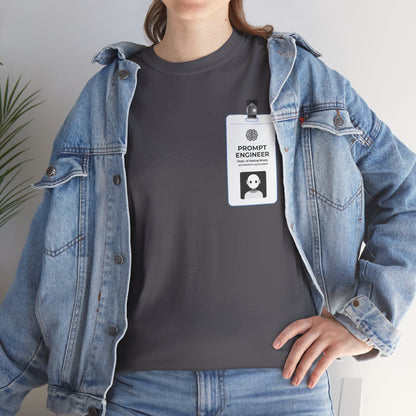 Pocket ID Badge Design "Prompt Engineer" Tee