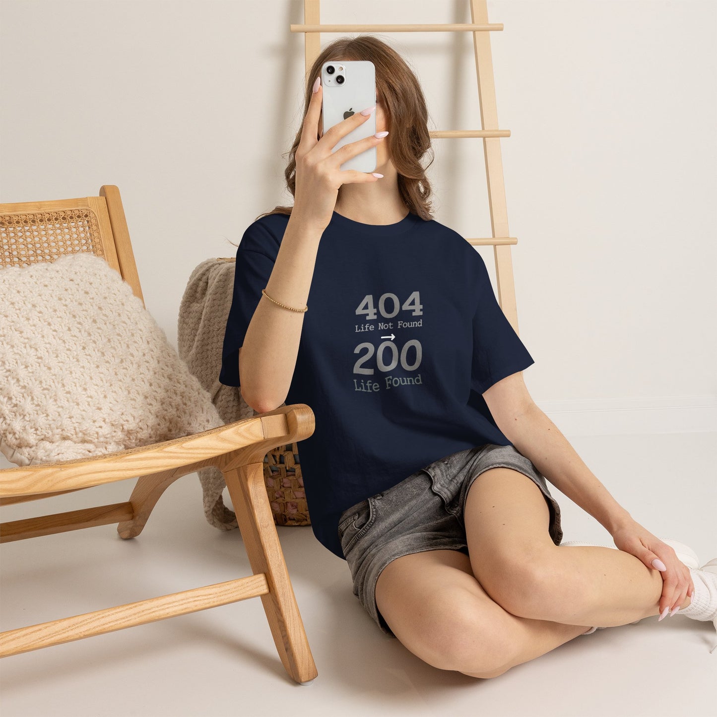 404 Life Not Found -> 200 Life Found Humor Tee