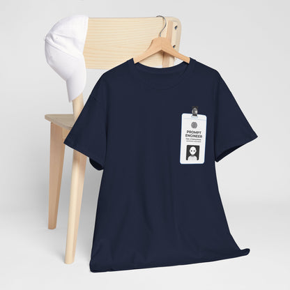 Pocket ID Badge Design "Prompt Engineer" Tee