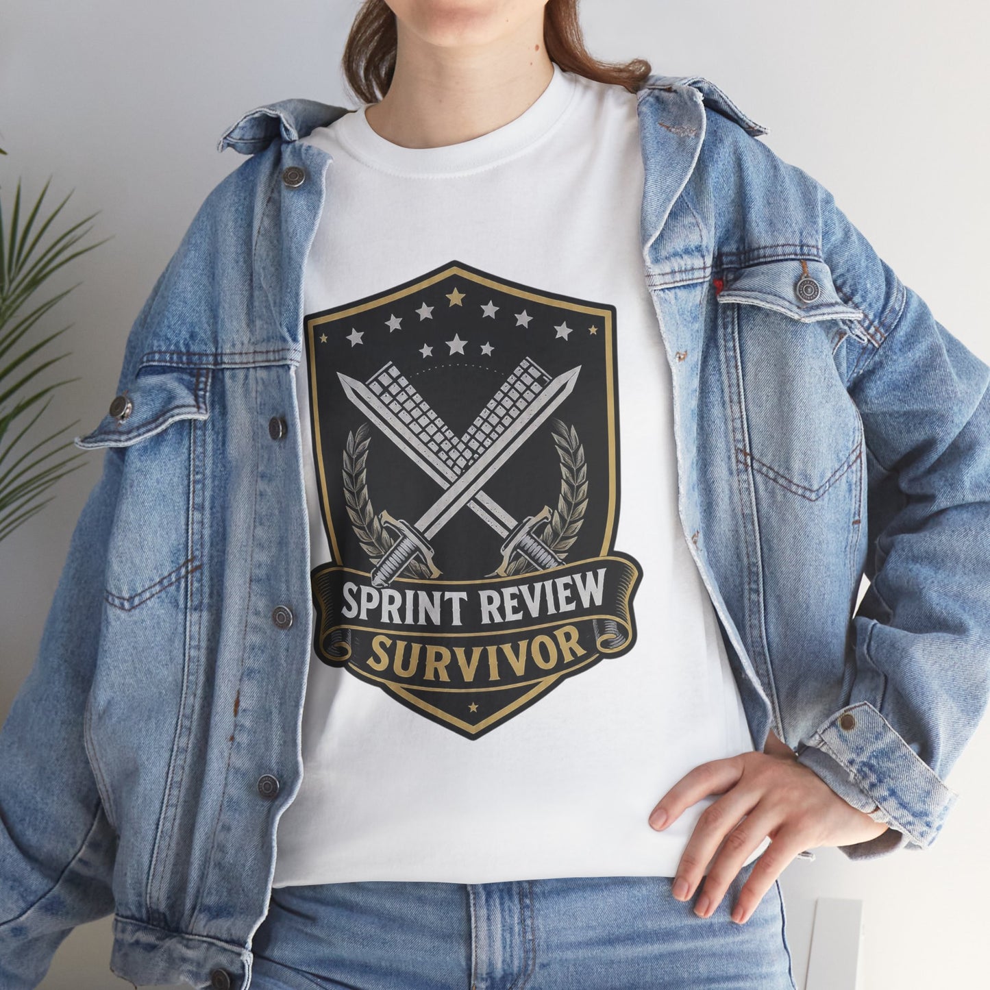 Sprint Review Survivor Scrum Badge Tee