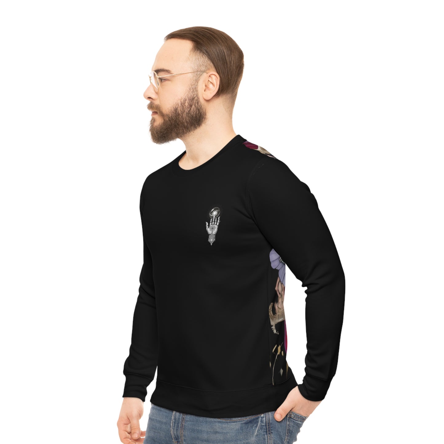 Skull & Feathers Lightweight Sweatshirt — Boho Gothic AOP Pullover