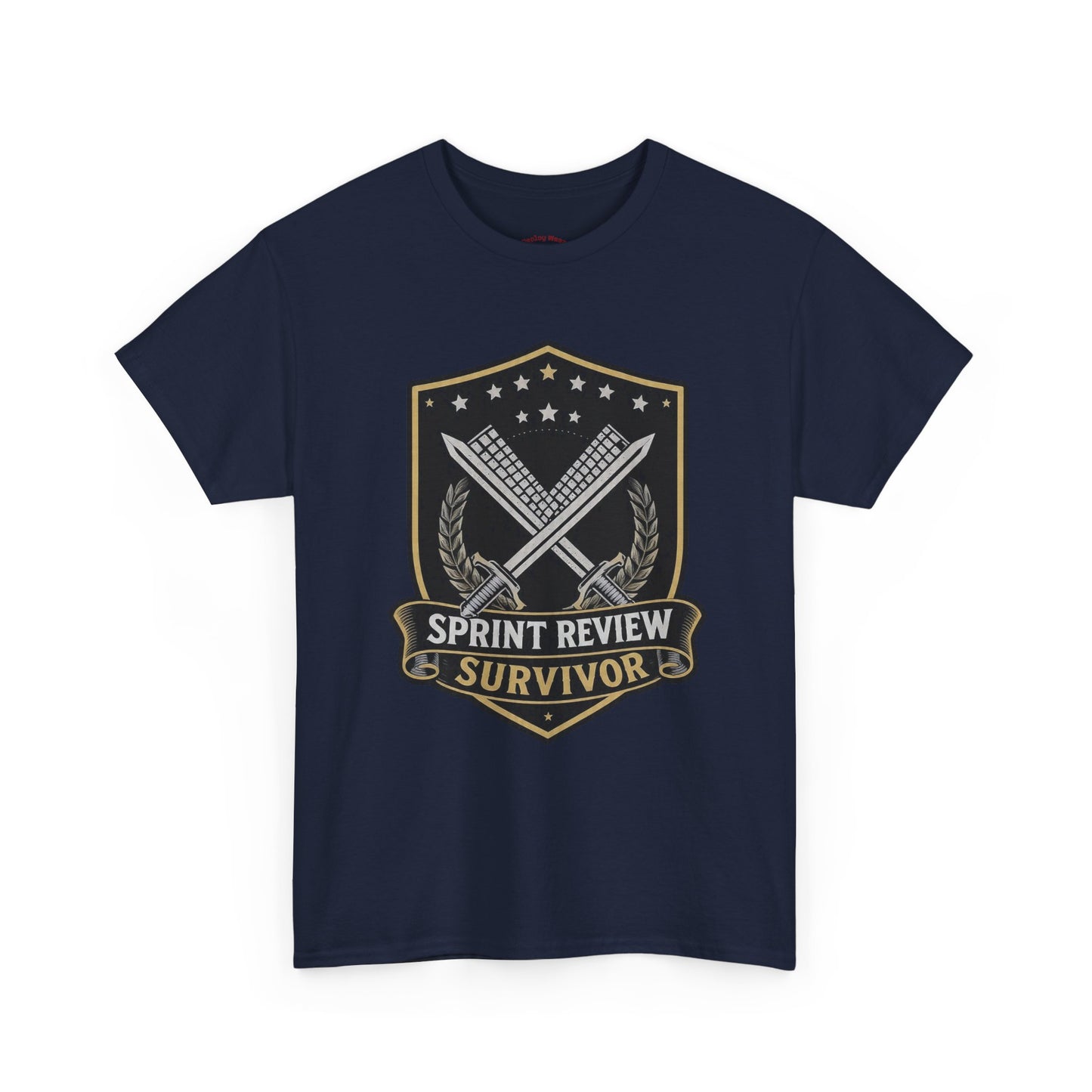 Sprint Review Survivor Scrum Badge Tee
