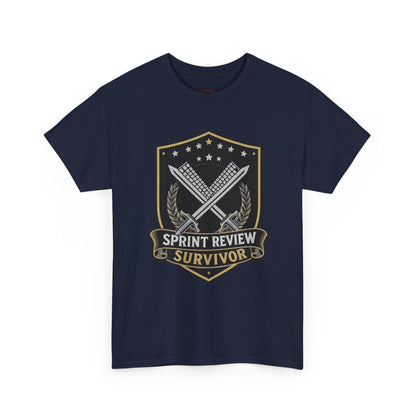 Sprint Review Survivor Scrum Badge Tee