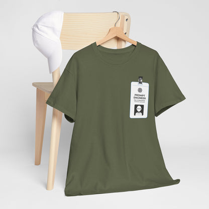 Pocket ID Badge Design "Prompt Engineer" Tee