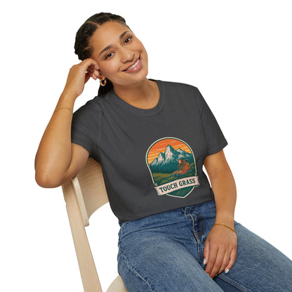 Vintage Mountain Patch Touch Grass Tee