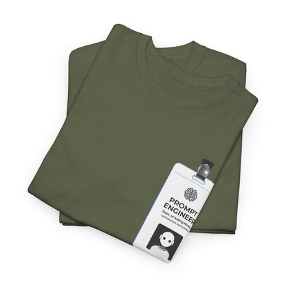 Pocket ID Badge Design "Prompt Engineer" Tee