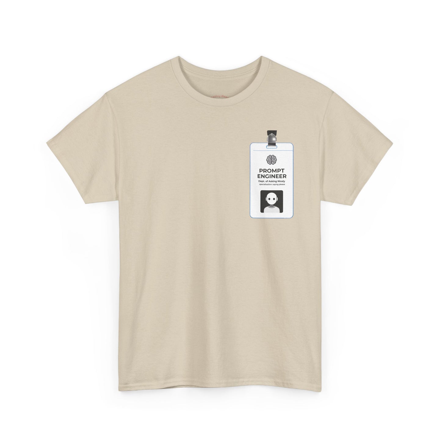 Pocket ID Badge Design "Prompt Engineer" Tee