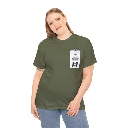 Pocket ID Badge Design "Prompt Engineer" Tee