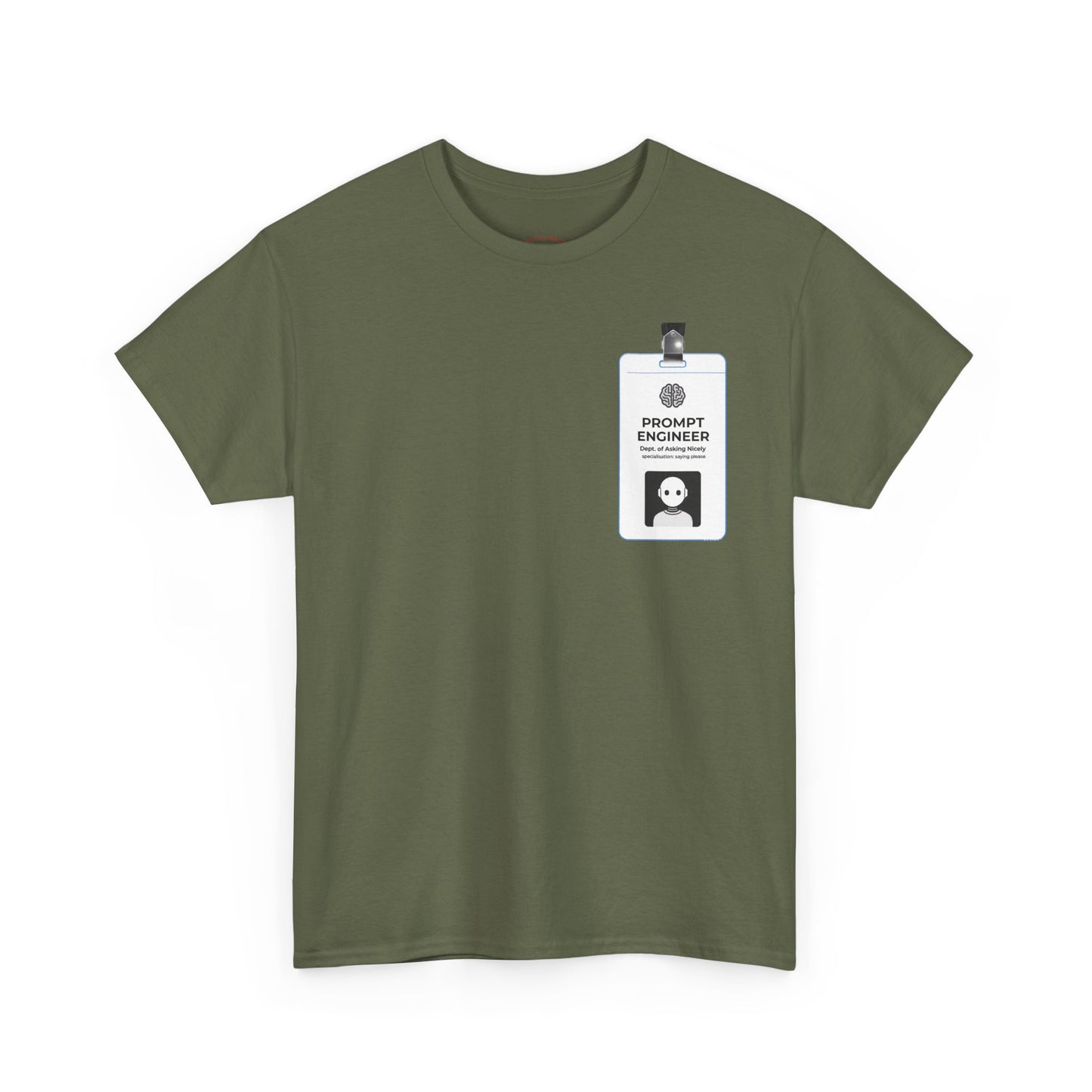 Pocket ID Badge Design "Prompt Engineer" Tee