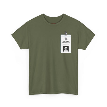 Pocket ID Badge Design "Prompt Engineer" Tee