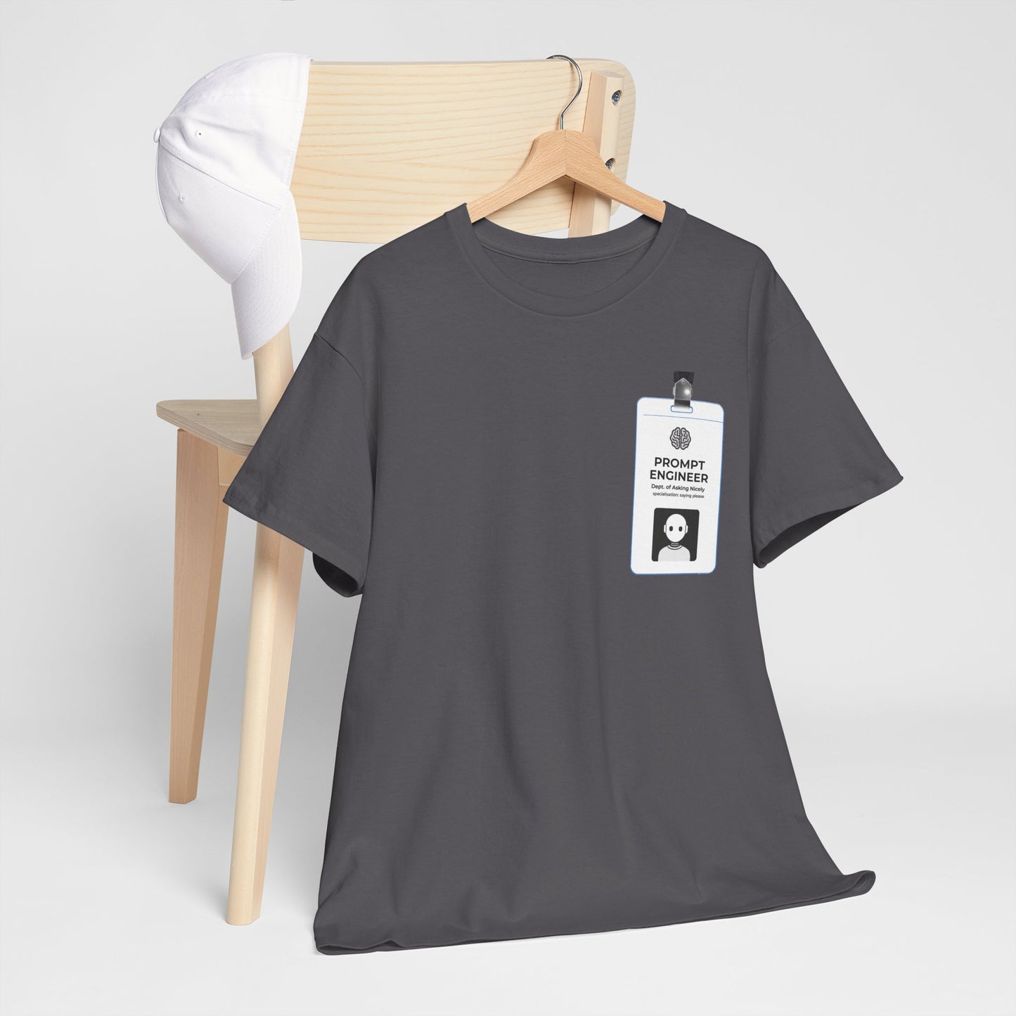 Pocket ID Badge Design "Prompt Engineer" Tee