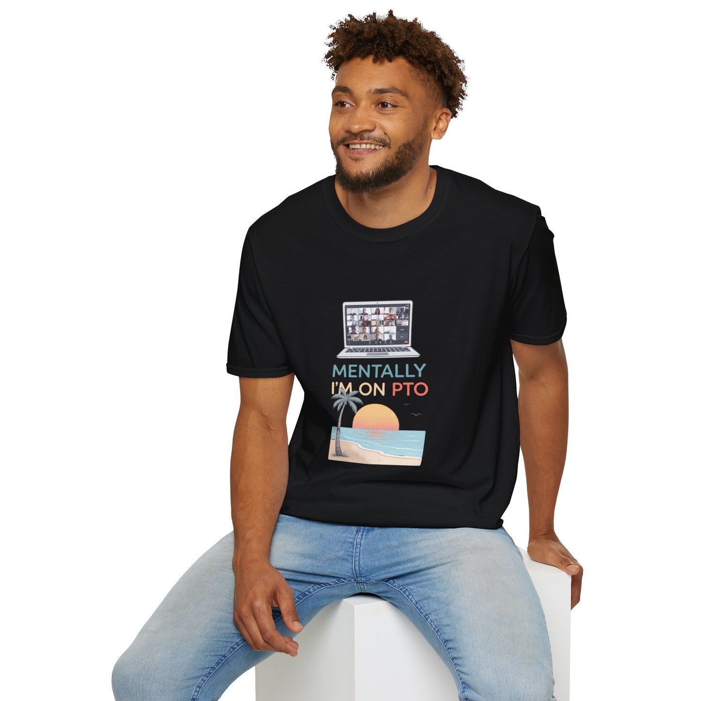 Mentally I’m On PTO Virtual Meeting Vacation Tee