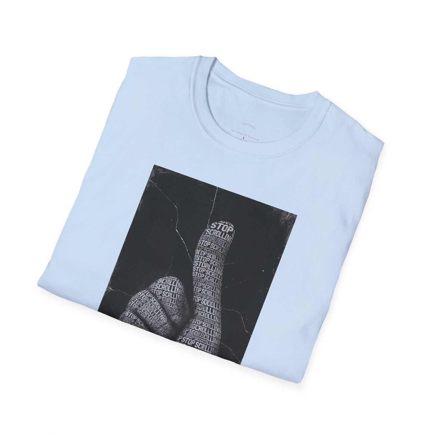 Stop Scrolling -Typography T-Shirt