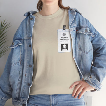Pocket ID Badge Design "Prompt Engineer" Tee