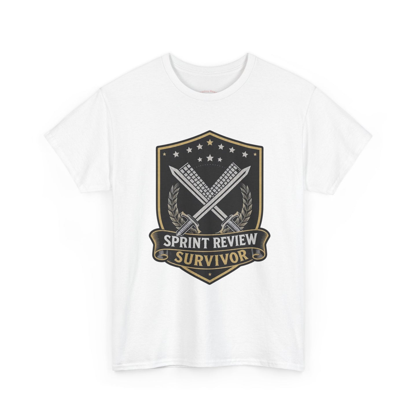 Sprint Review Survivor Scrum Badge Tee