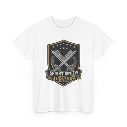 Sprint Review Survivor Scrum Badge Tee