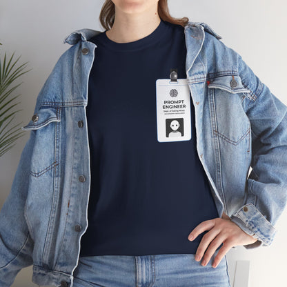 Pocket ID Badge Design "Prompt Engineer" Tee