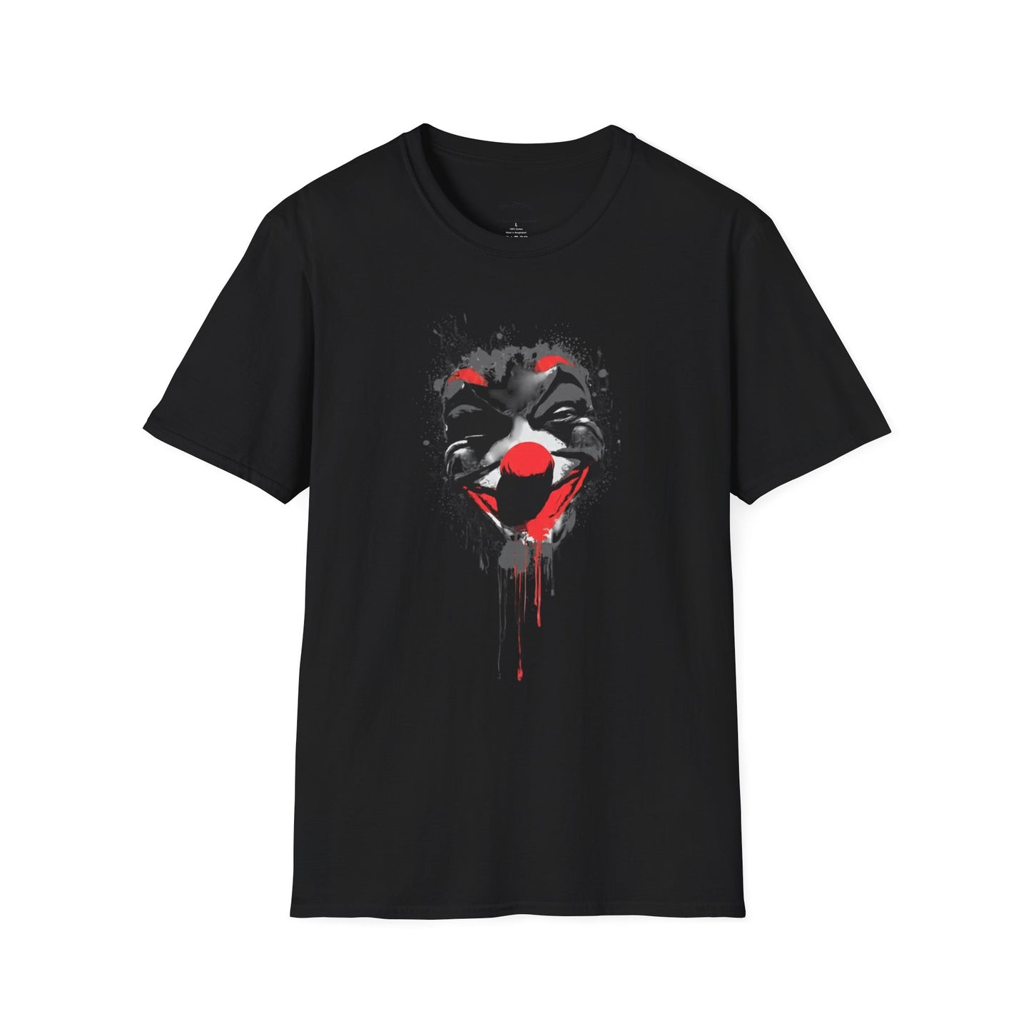 Creepy Dripping Clown Face T‑Shirt – Horror Joker Graphic Tee