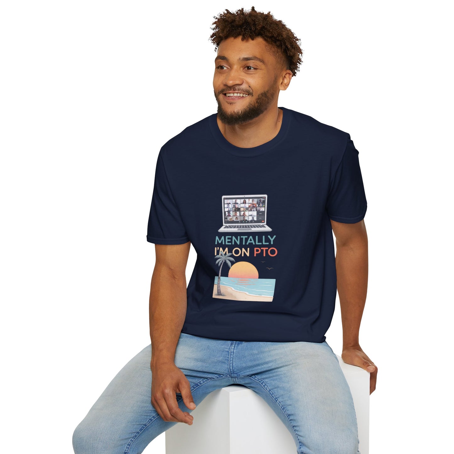 Mentally I’m On PTO Virtual Meeting Vacation Tee
