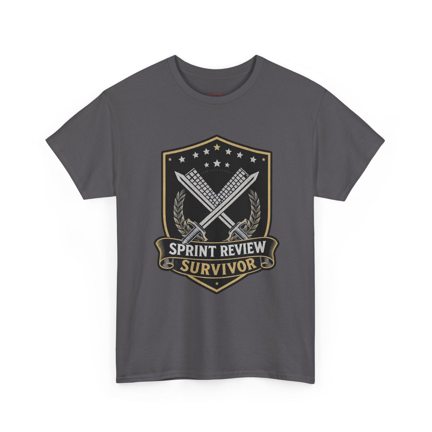Sprint Review Survivor Scrum Badge Tee