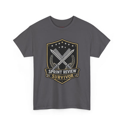 Sprint Review Survivor Scrum Badge Tee