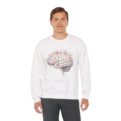 Digital Detox - Brain Floral Sweatshirt