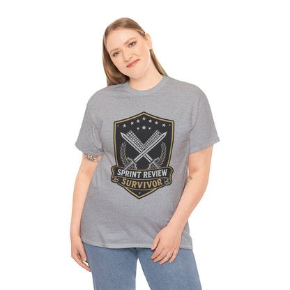 Sprint Review Survivor Scrum Badge Tee