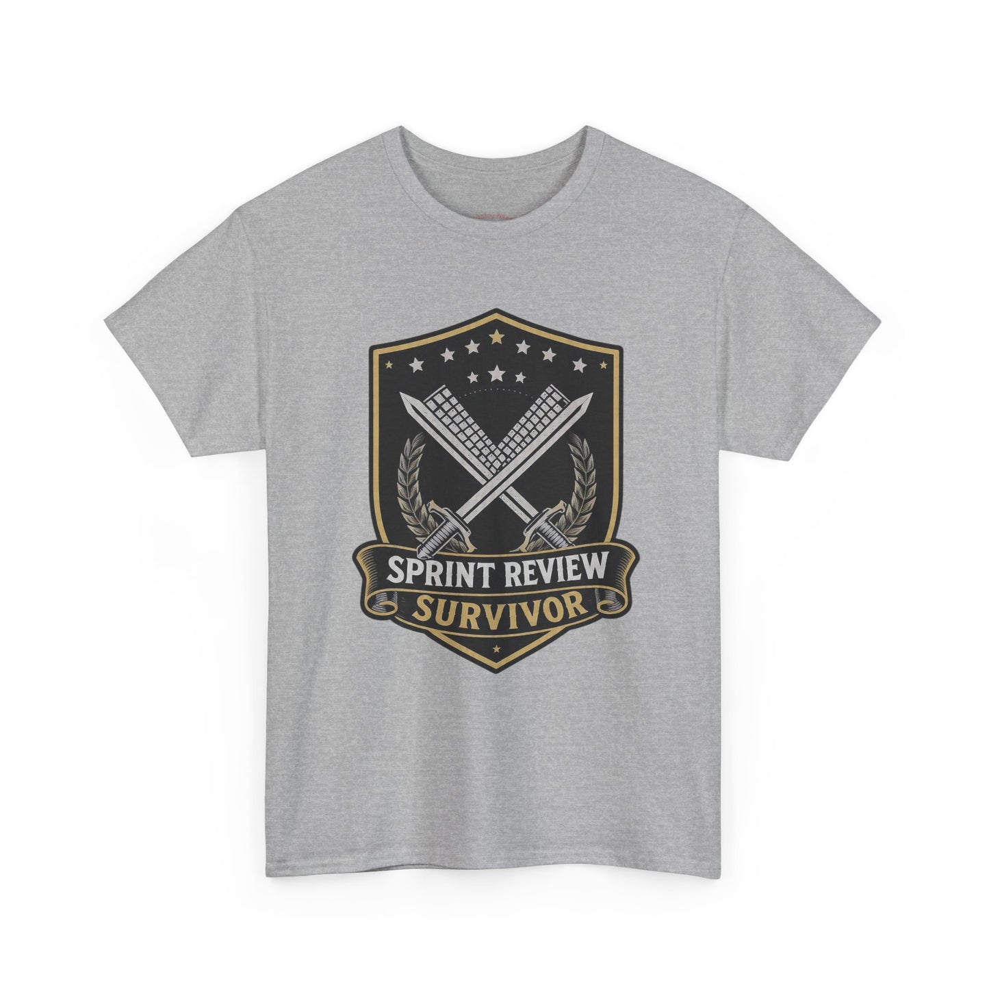 Sprint Review Survivor Scrum Badge Tee