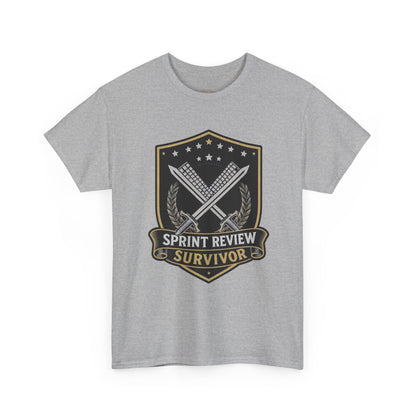 Sprint Review Survivor Scrum Badge Tee