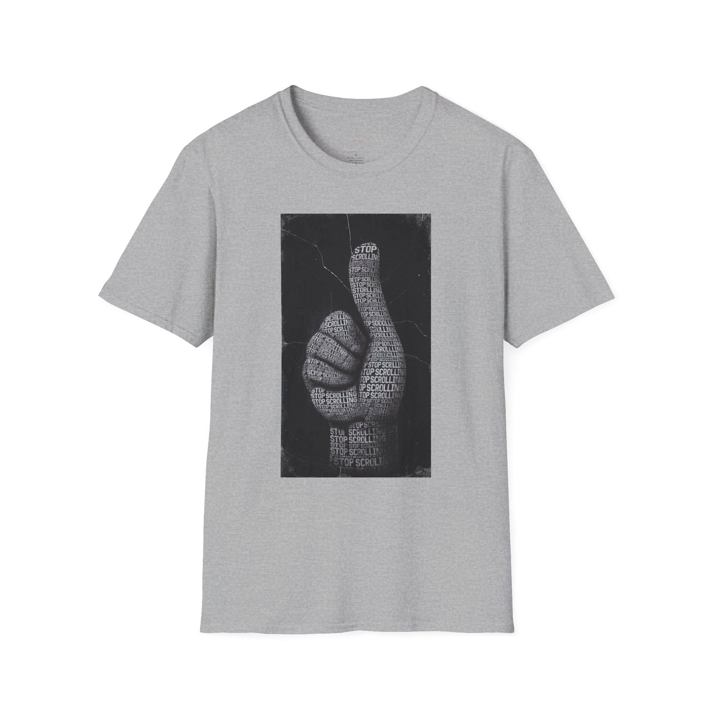 Stop Scrolling -Typography T-Shirt